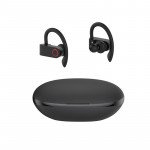 Wholesale Bluetooth 5.0 True TWS Wireless Sports Secure Ear Hook Style Headset Earbuds with Portable Charger (Black)